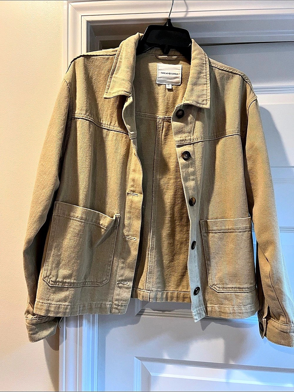 Thread & Supply Women's Utility Jacket Beige Size Medium